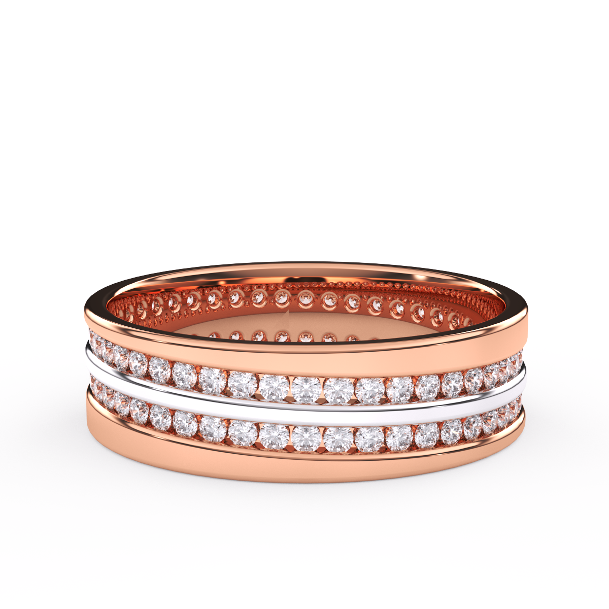 Two Row Promise Wedding Women Band